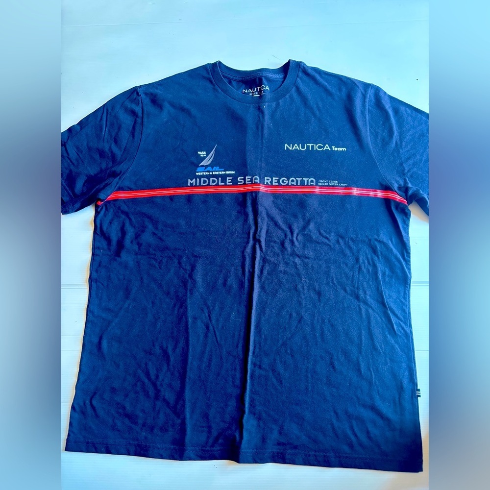 Nautica Blue Tee Shirt Men's Size XL